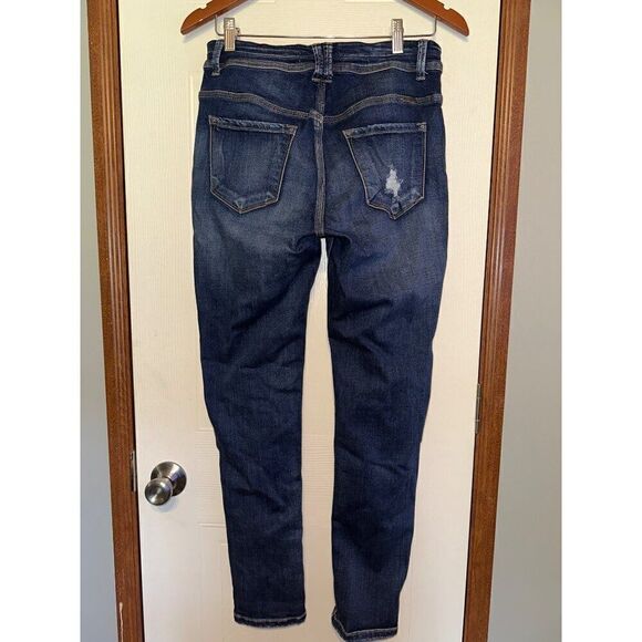 KanCan Dark Wash High-Rise Distressed Jeans KC6088M  Size 28 - Picture 2 of 10